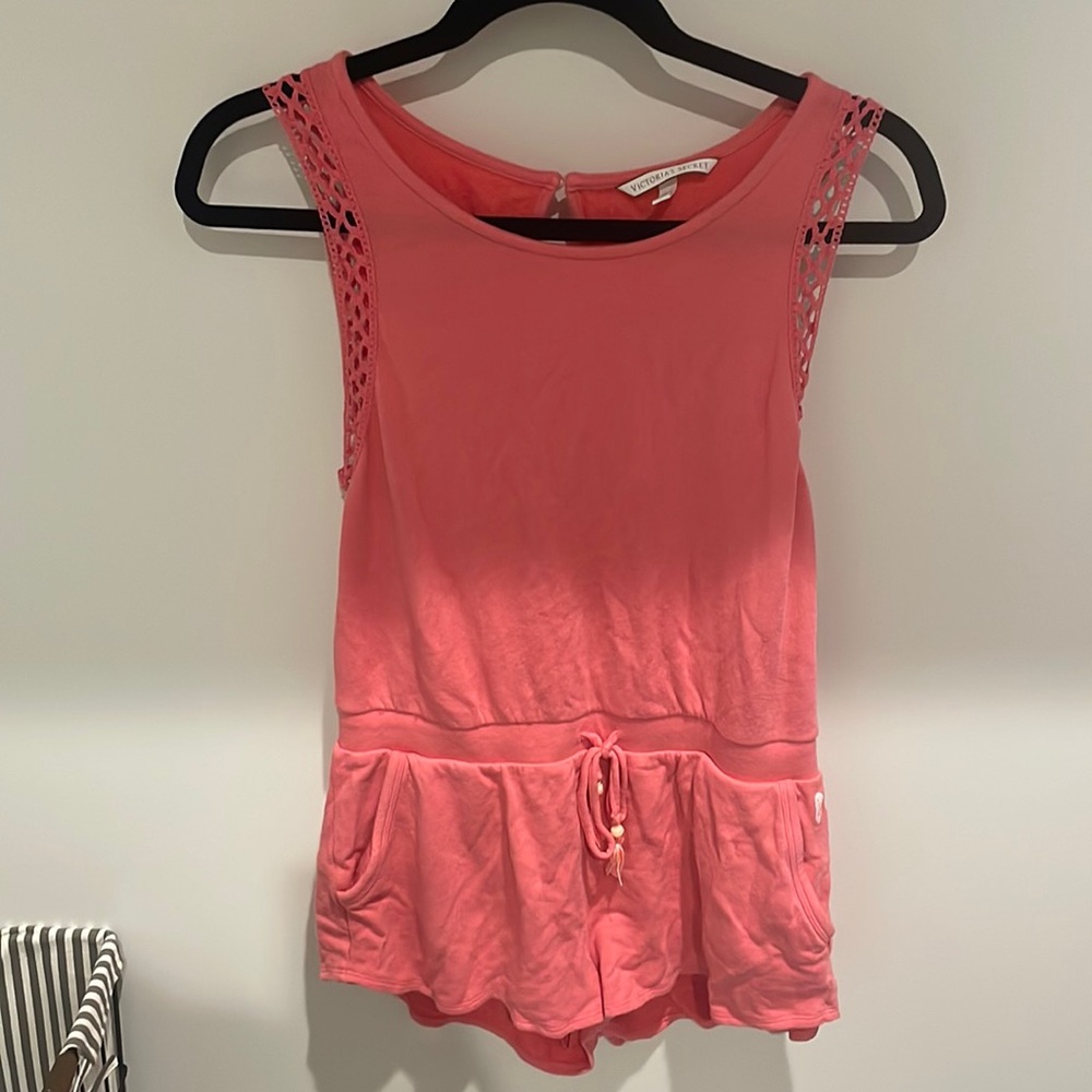 Coral romper Victoria secret XS good condition